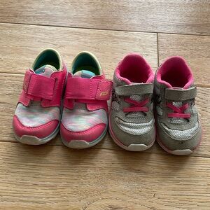 Two pairs Saucony sneakers 6.5 toddler